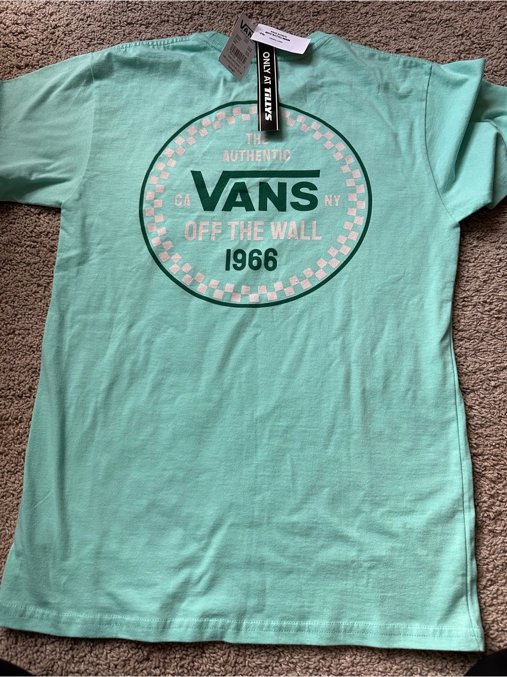 Vans Mint Green Graphic Tee with Checker Circle Logo Bundle & save